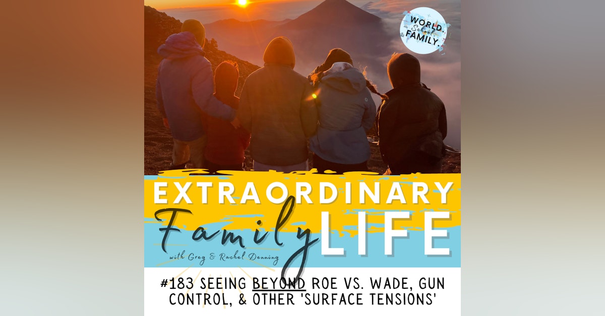 #183 Seeing BEYOND Roe Vs. Wade, Gun Control, & Other 'Surface Tensions'