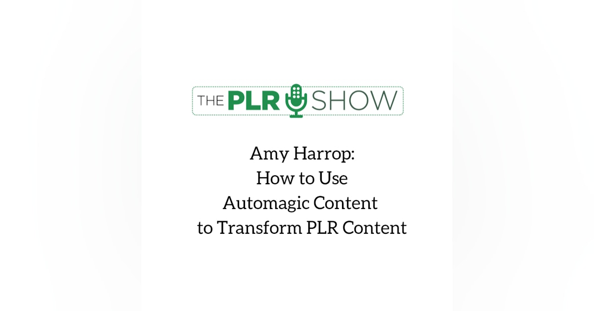 #1 Interview with Amy Harrop - Automagic Content