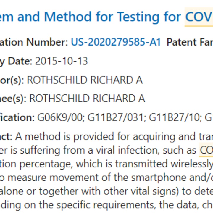 #95 Rothschild Patent in 2015 for COVID 19 - Mindwars meets Awakening