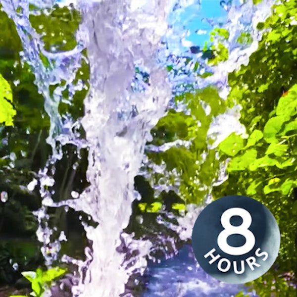 Tropical Waterfall White Noise 8 Hours | Sleep, Study or Focus with Relaxing Water Sounds Image