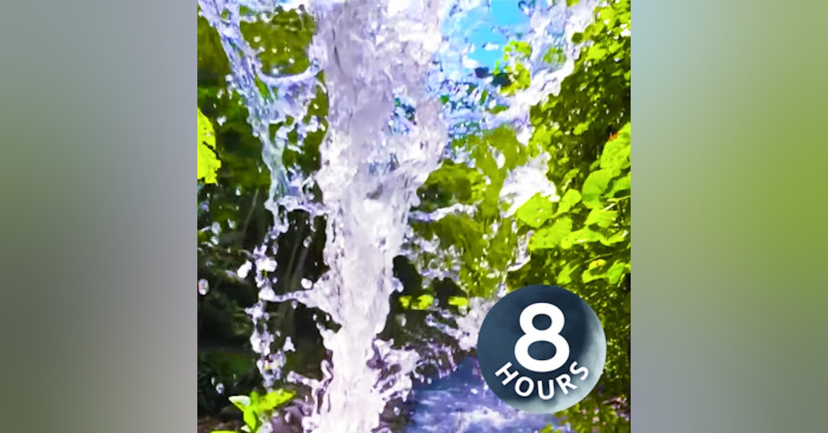 Tropical Waterfall White Noise 8 Hours | Sleep, Study or Focus with Relaxing Water Sounds