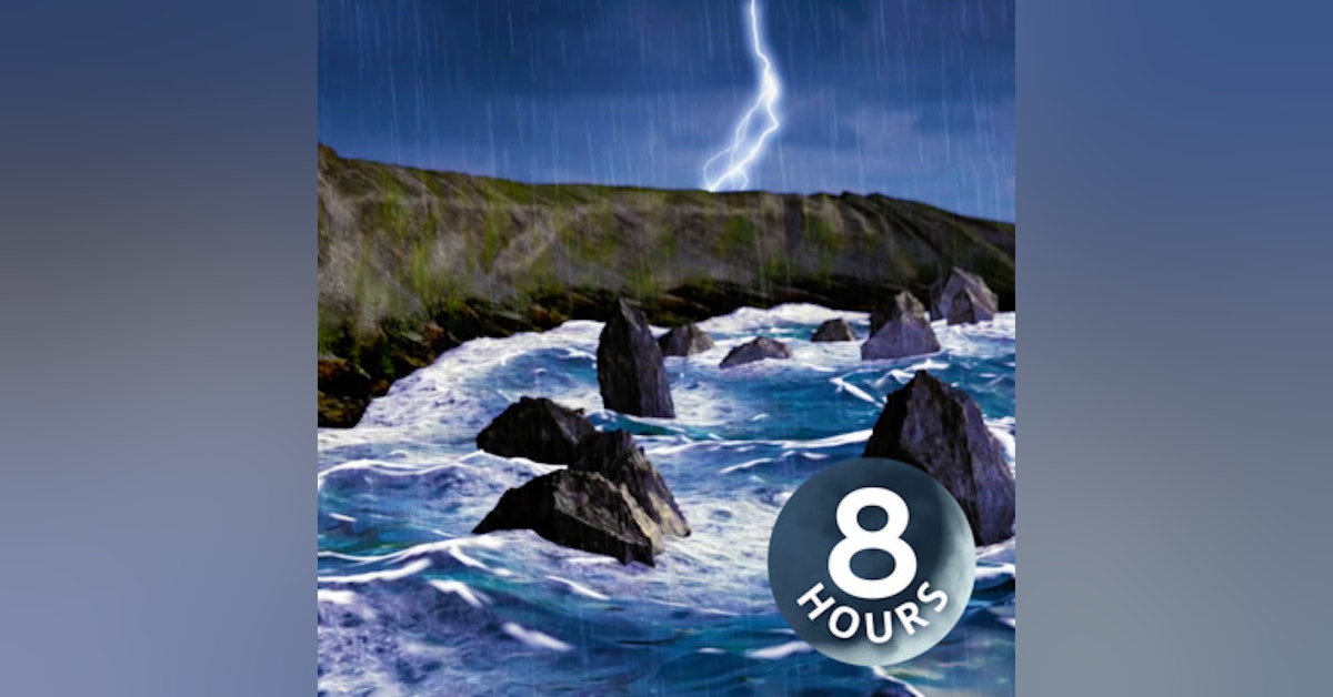 Rain + Thunder + Ocean Waves 8 Hours | Sleep, Study or Relax with Rainstorm White Noise