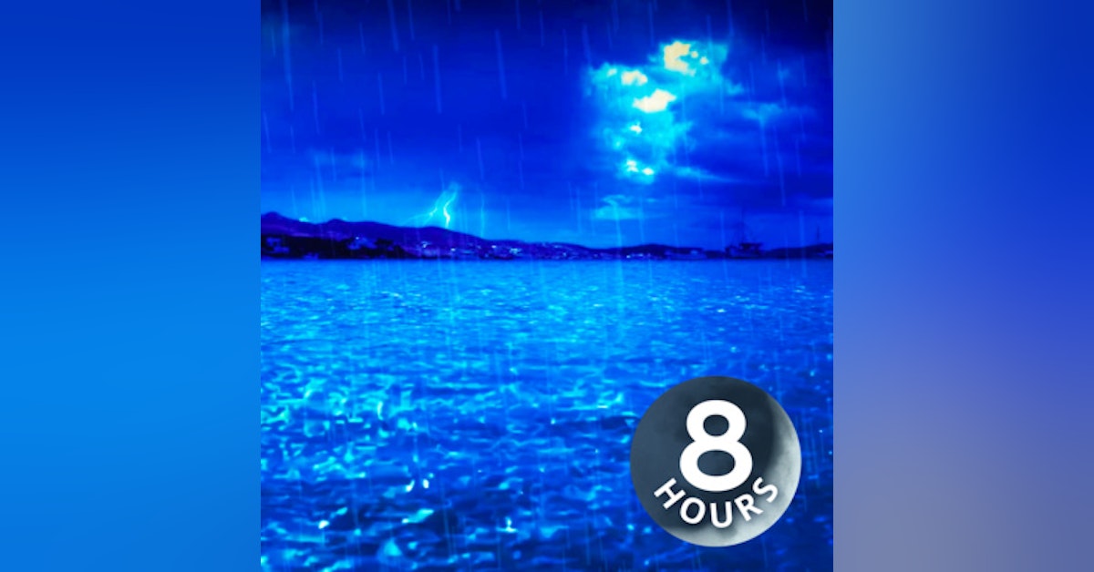 Rain Sounds & Thunderstorm with Ocean Waves 8 Hours | Sleep, Study or Focus with White Noise