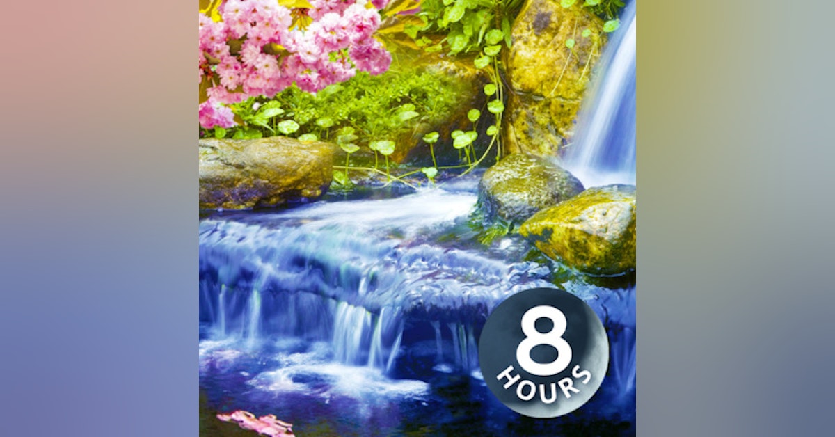 Japanese Garden Calming Water Sounds 8 Hours | Relax, Sleep, Study or Meditate