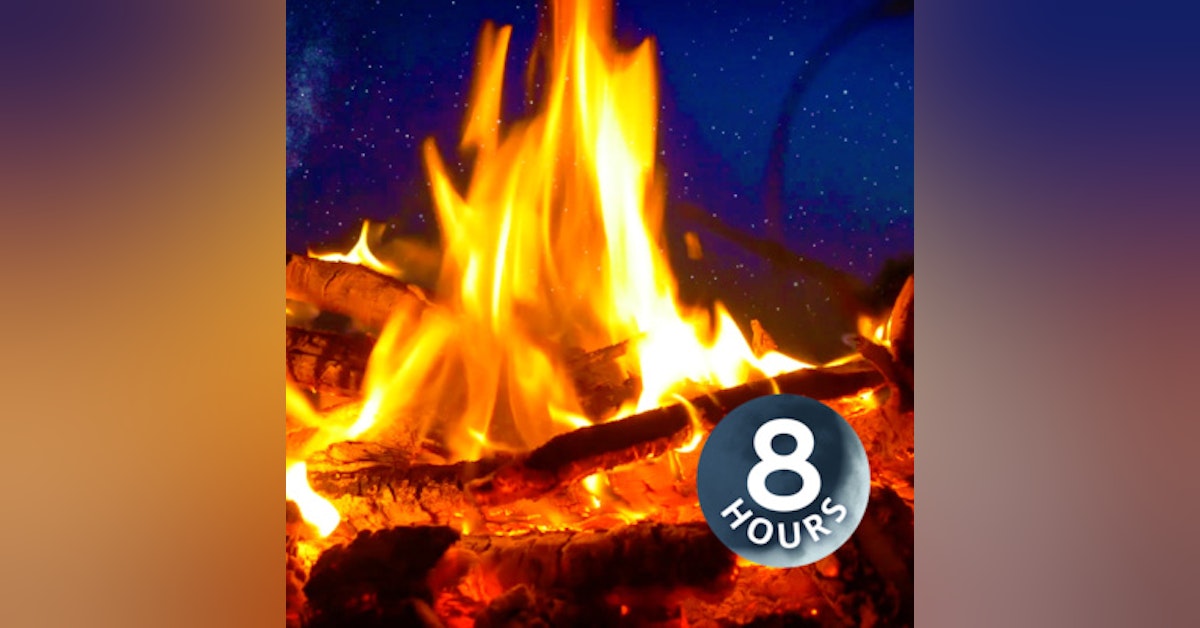 Campfire & River Night Ambience 8 Hours | Nature White Noise for Sleep, Studying or Relaxation