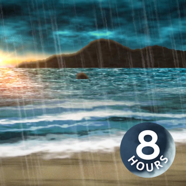 Rain Sounds for Sleeping + Ocean Waves 8 Hours | Also for Studying, Focus, Relaxation Image