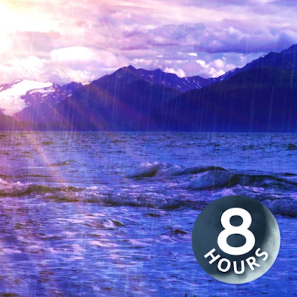 Relax to Rain and Ocean Sounds 8 Hours | White Noise Rainstorm Image