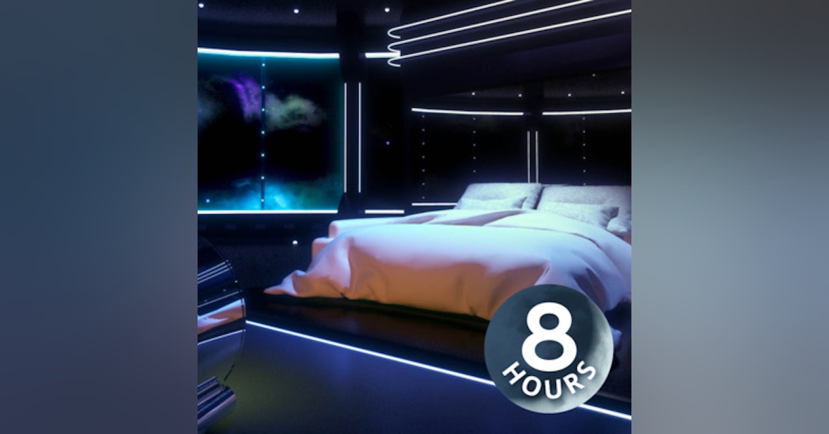 Sleep in the Captain's Quarters! I 8 Hours Spaceship Bedroom Sounds with Crackling Fireplace