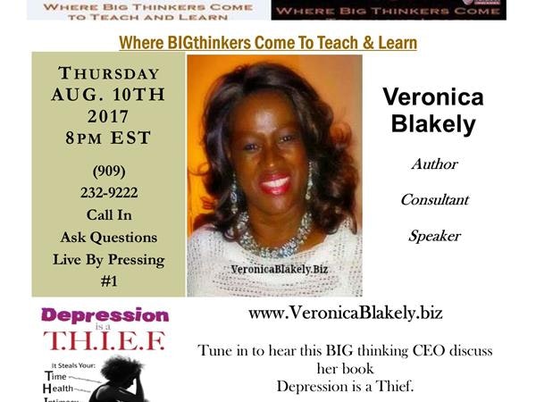 Veronica Blakely: Passion Power & Purpose. Author Consultant & Depression Buster Image