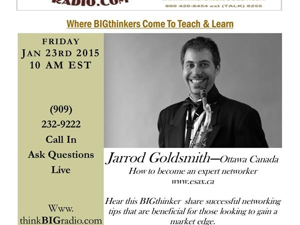 Jarrod Goldsmith: Ottawa Canada - How to become an expert networker Image