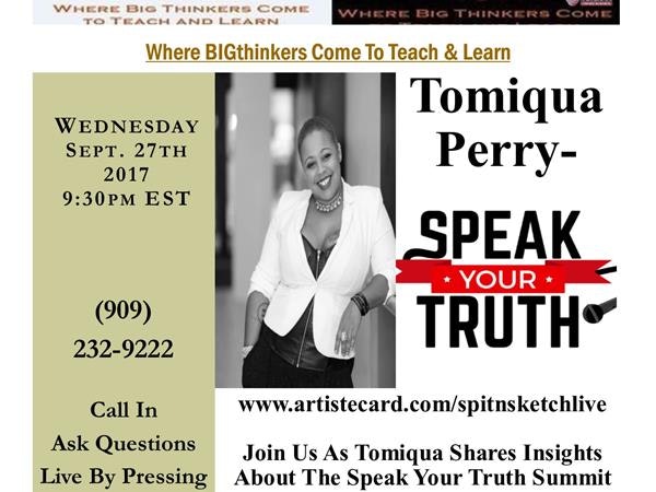 Tomiqua Perry and her participation in the the Speak Your Truth Summit! Image