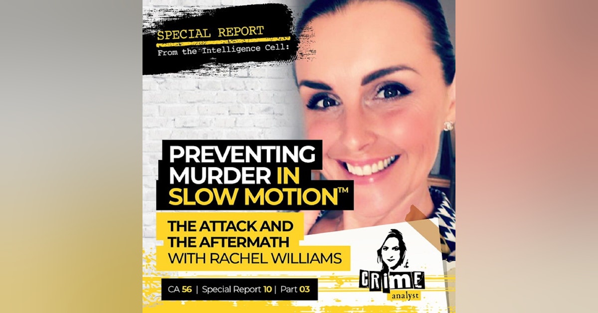 56: Special Report from the Intelligence Cell | Ep 56 | Preventing Murder in Slow Motion™: The Attack and the Aftermath with Rachel Williams, Part 3