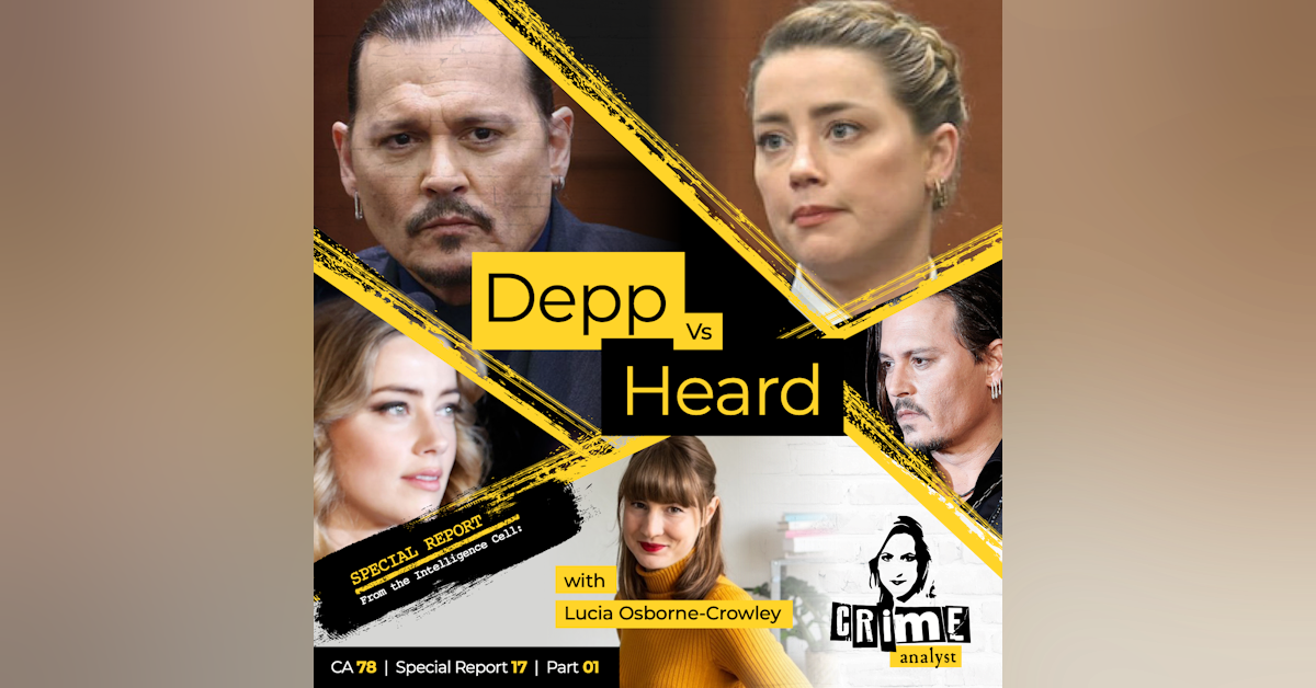 78: The Crime Analyst | Ep 78 | Johnny Depp vs Amber Heard with Lucia Osborne-Crowley, Part 1