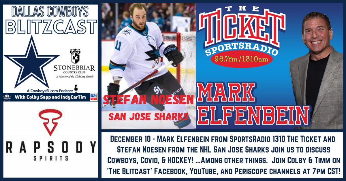 Offensive Performance For The Defense  – Special Guests Mark Elfenbein of SportsRadio 1310 The Ticket and NHLer Stefan Noesen of the San Jose Sharks