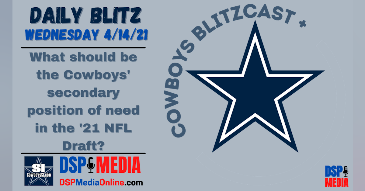 Daily Blitz 4/14/21 - What Is The Cowboys' Secondary Position Of Need In The '21 NFL Draft?