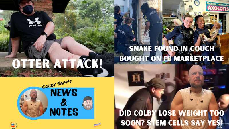 Episode image for Colby Sapp's News & Notes: Otters Attacks Man! Snake Found In Couch Bought Off Facebook Marketplace