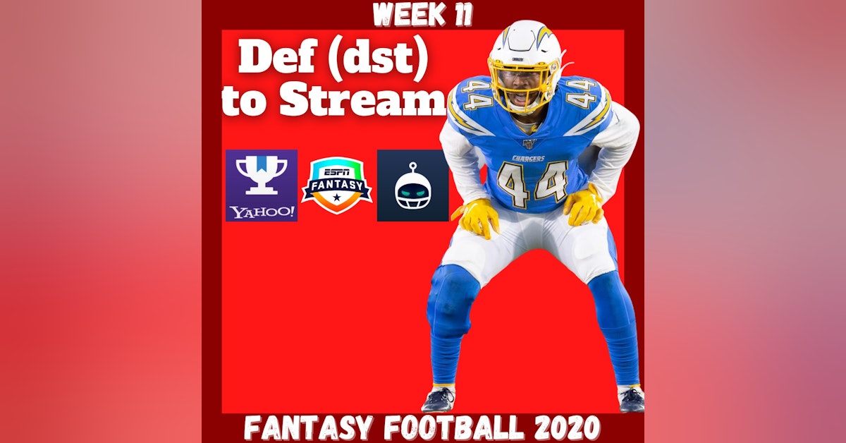 Fantasy Football 2020 | Week 11 Team Defense(DST) Stream