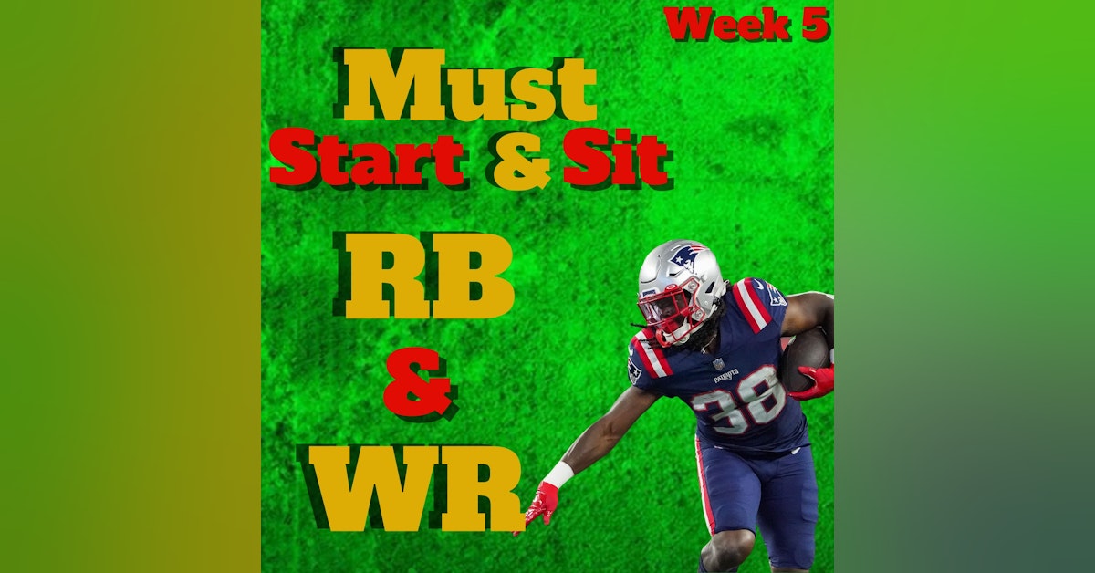 Week 5 START SIT RB WR, EVERY GAME | Fantasy Football 2022