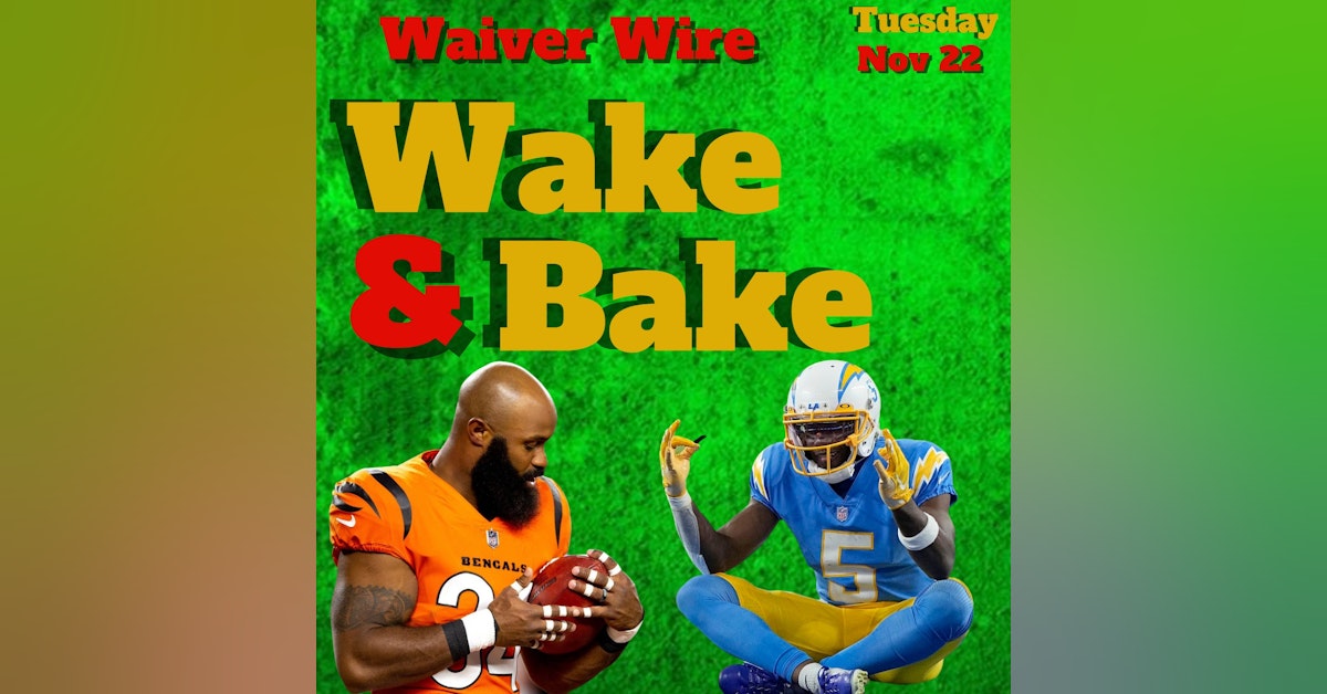 Week 12 Fantasy Waiver Wire Wake & Bake