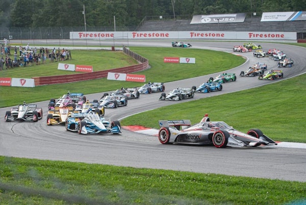 Will Power on Conquering Mid-Ohio with his Race 1 Victory Image
