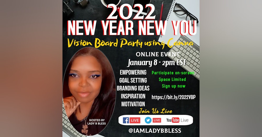 2022 New Year New You Vision Board Party using Canva
