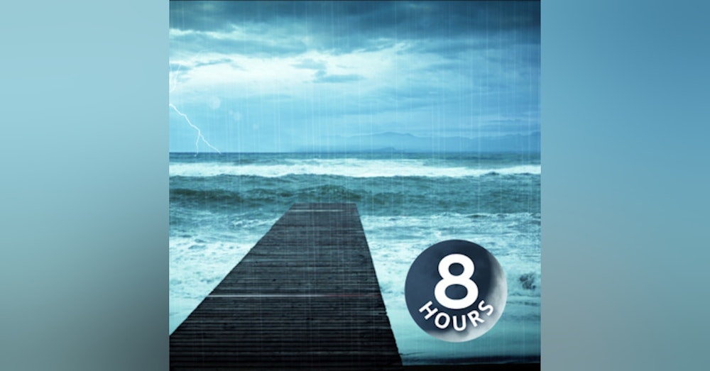 Rain & Thunder with Ocean Waves Sounds 8 Hours | White Noise for Relaxation, Sleep or Studying