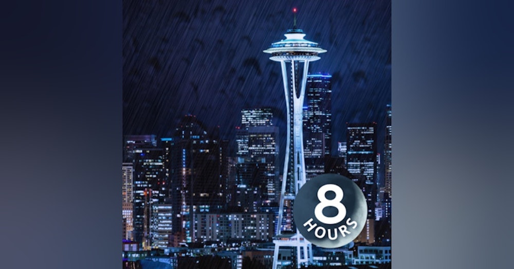 Seattle Rain & City Sounds White Noise 8 Hours | Rainstorm Audio for Sleeping, Studying or Focus