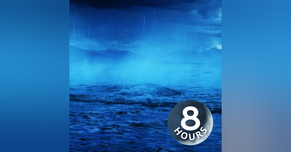 Thunder & Rain with Ocean Sounds 8 Hours | White Noise for Sleeping or Studying