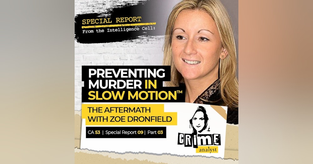 53: Special Report from the Intelligence Cell | Ep 53 | Preventing Murder in Slow Motion™: The Aftermath with Zoe Dronfield, Part 3