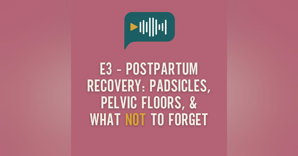 E3 - Postpartum Recovery - Padsicles, Pelvic Floors, & What NOT to Forget