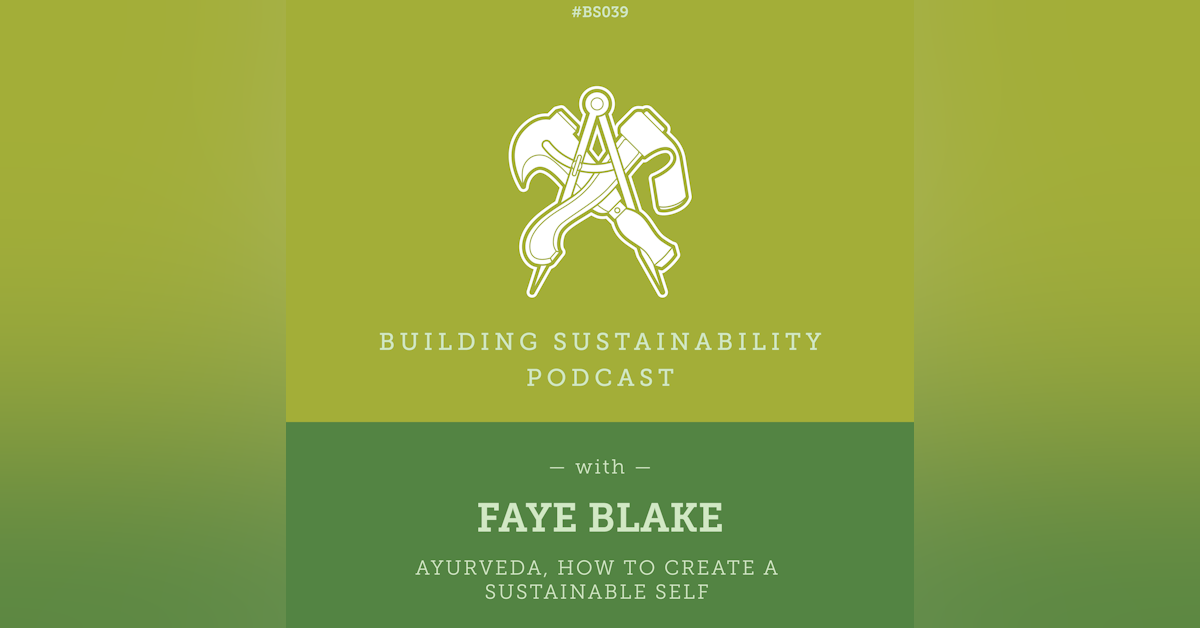 Ayurveda, how to create a Sustainable Self - Faye Blake  - BS039