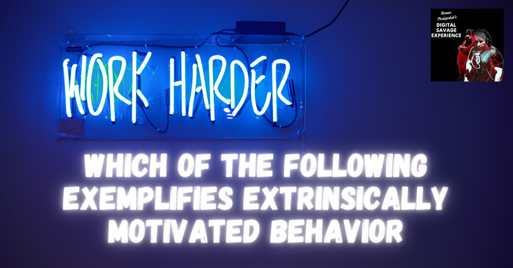 Which of The Following Exemplifies Extrinsically Motivated Behavior
