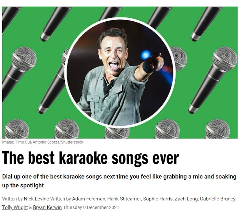Time Out's Top 50 Karaoke Songs of All Time - an experiential quest
