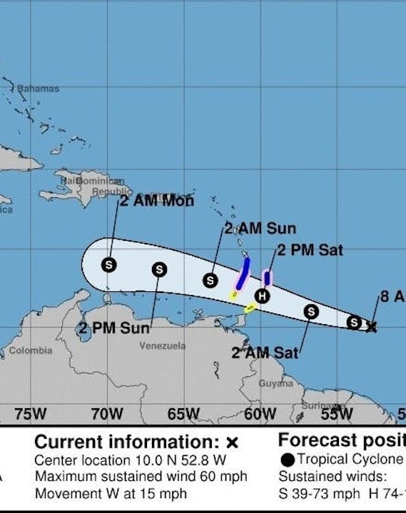 La tormenta Gonzalo avanza hacia el Caribe
