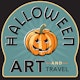 Halloween Art and Travel Podcast Album Art