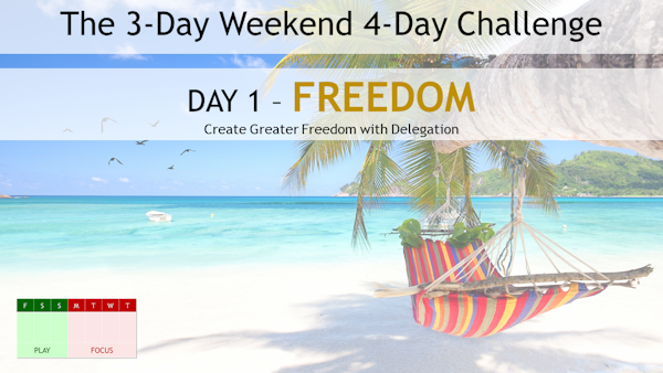 150. Create Freedom with Delegation - Day 1 of the 3-Day Weekend Challenge Image