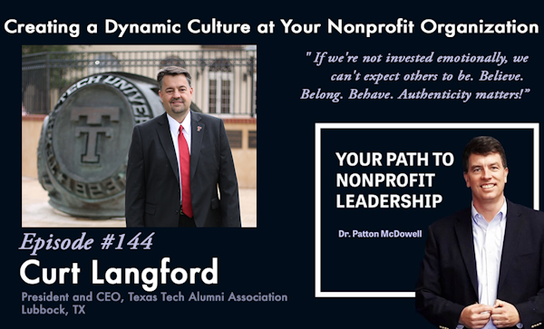 144: Creating a Dynamic Culture at Your Nonprofit Organization (Curt Langford) Image