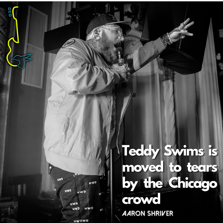 Teddy Swims is moved to tears by the Chicago crowd