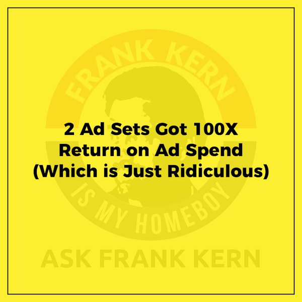 2 Ad Sets Got 100X Return on Ad Spend (Which is Just Ridiculous) Image