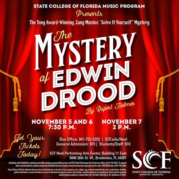 The SCF Music Theatre Ensemble Presents Rupert Holmes' The Mystery of Edwin Drood Image