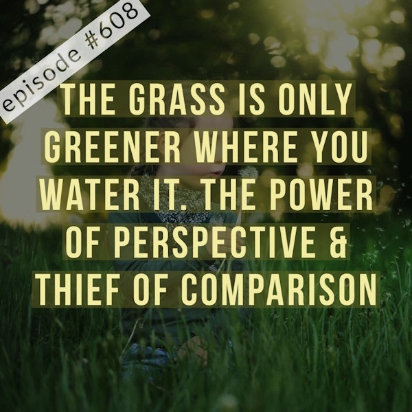 608.The grass is only greener where you water it. The power of perspective & thief of comparison. Image
