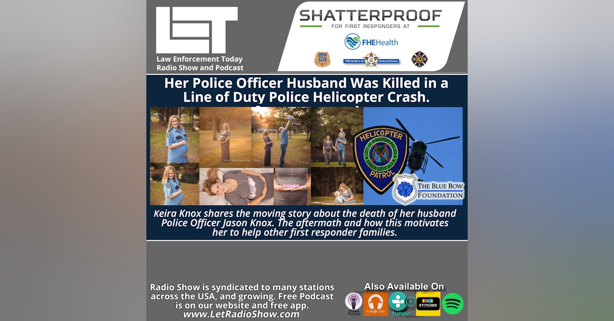 S6E42: Her Police Officer Husband Was Killed in a  Line of Duty Police Helicopter Crash.